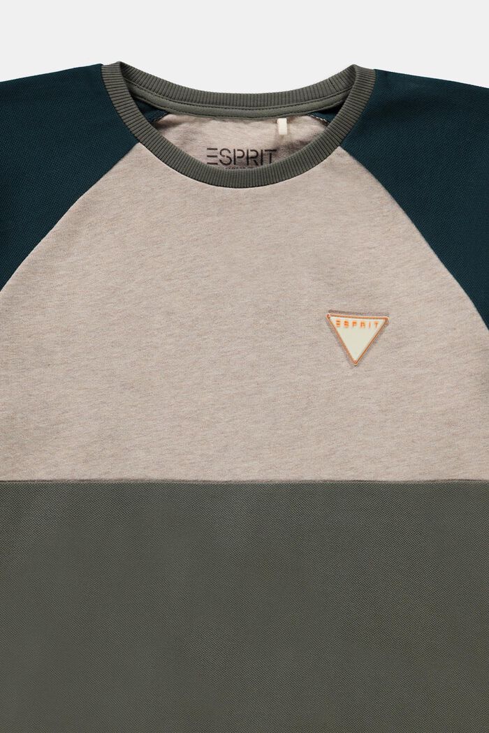 Camiseta de manga larga en algodón con parche del logotipo, FOREST, detail image number 2