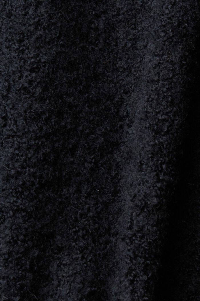 Cárdigan con cinturón confeccionado en mezcla de lana, BLACK, detail image number 5