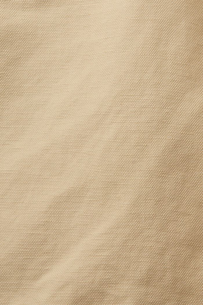 Bermudas en mezcla de algodón y lino, SAND, detail image number 6