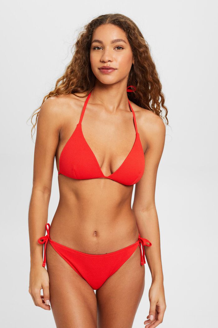 Top de bikini triangular con relleno, RED, detail image number 0