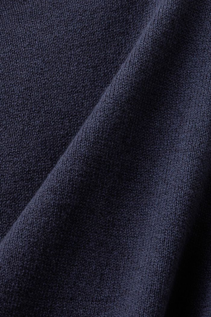Jersey de algodón y lino, NAVY, detail image number 5
