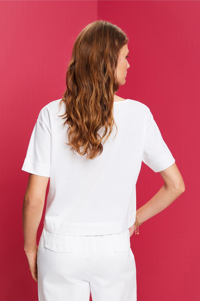 Camiseta de corte cuadrado, TENCEL™, WHITE, detail image number 3