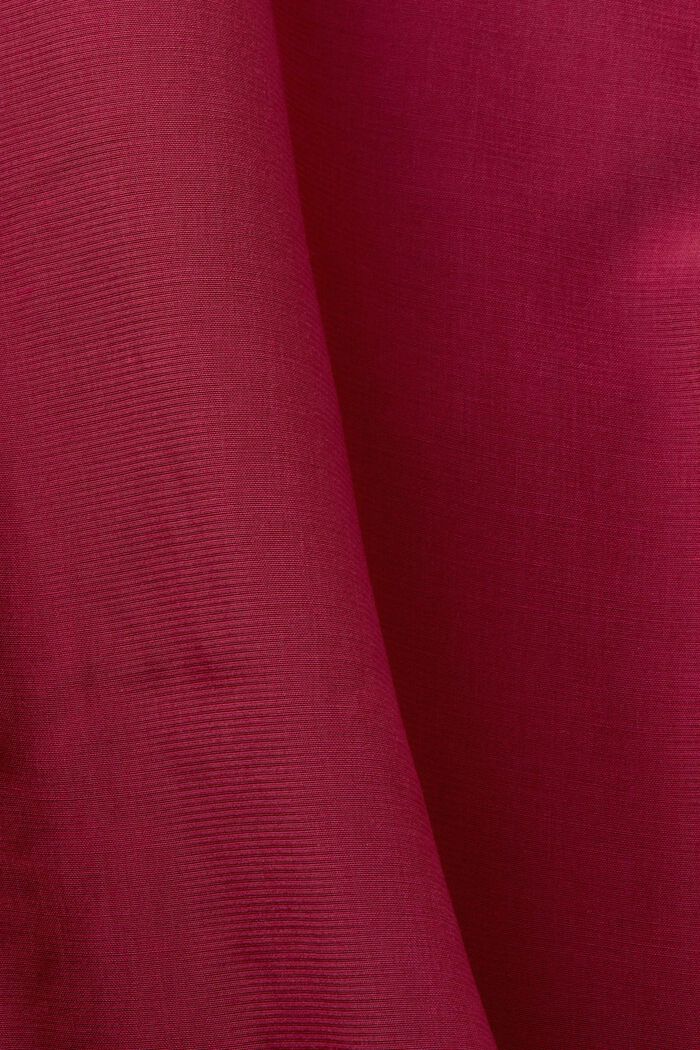 Blusa con detalles fruncidos, LENZING™ ECOVERO™, CHERRY RED, detail image number 4