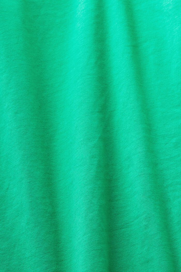 Camiseta de tirantes en tejido jersey de algodón, GREEN, detail image number 4