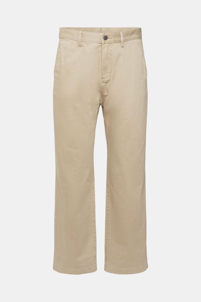 Pantalón de algodón sostenible con pernera ancha, LIGHT BEIGE, detail image number 7