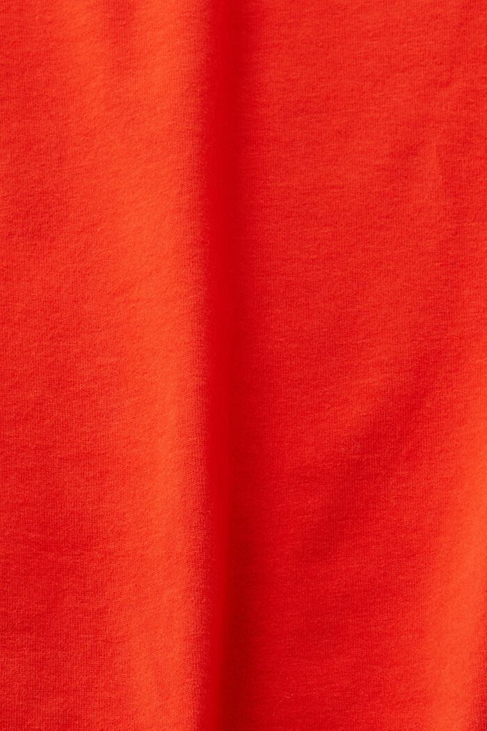 Camiseta de manga larga con ecote asimétrico, RED, detail image number 6