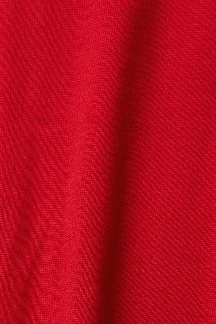 Jersey de lana de punto, DARK RED, detail image number 1
