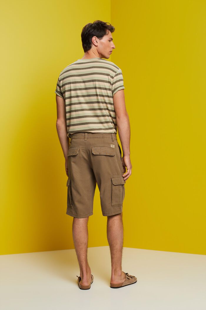Pantalones cargo cortos, 100 % algodón, KHAKI GREEN, detail image number 3