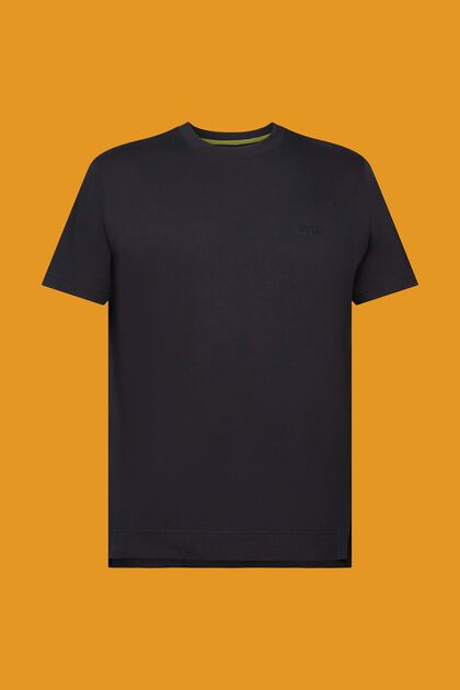 Camiseta con logotipo, 100% algodón, BLACK, overview