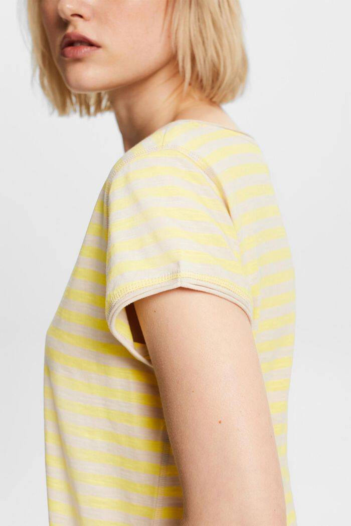 Camiseta de rayas con borde enrollado, LIGHT TAUPE, detail image number 2