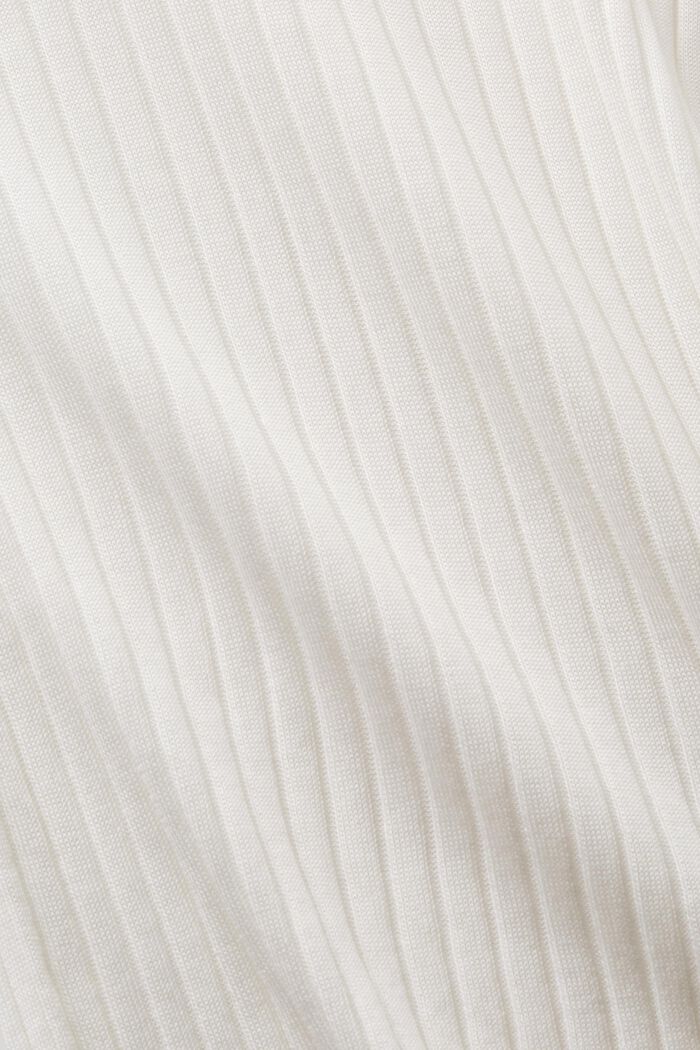 Jersey de punto acanalado con cuello redondo, OFF WHITE, detail image number 5