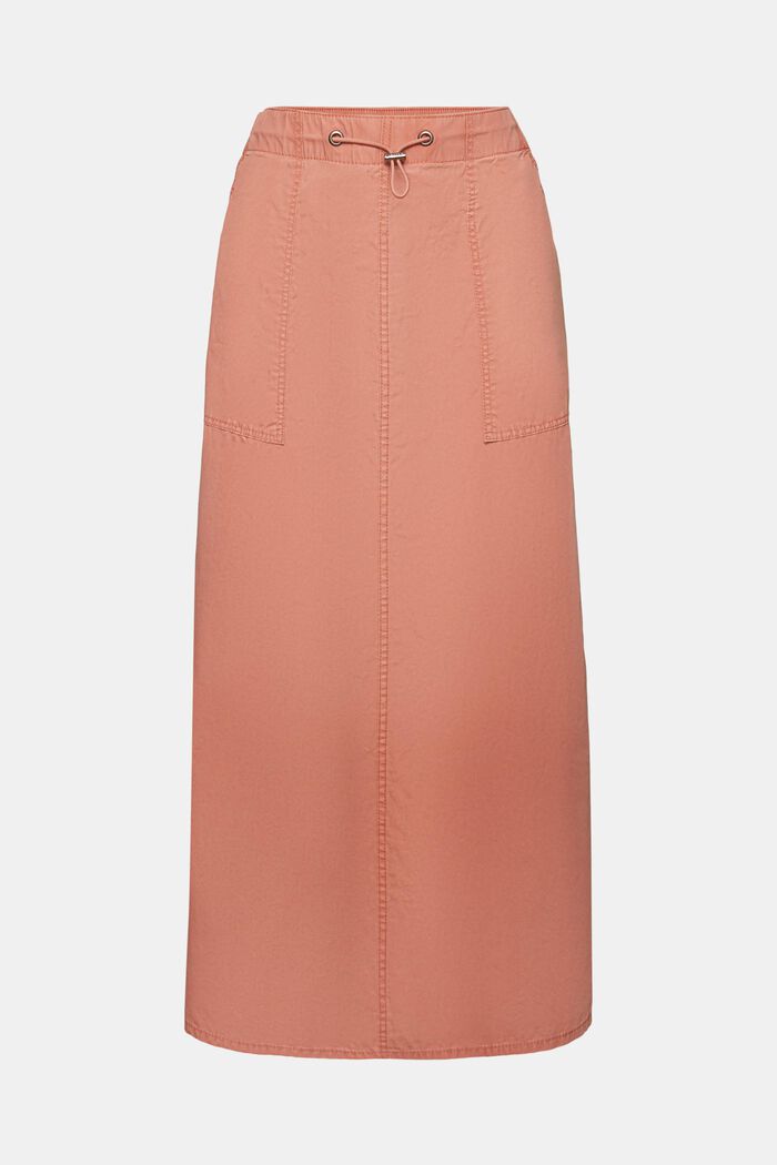 Falda sin cierre estilo cargo, 100 % algodón, TERRACOTTA, detail image number 6