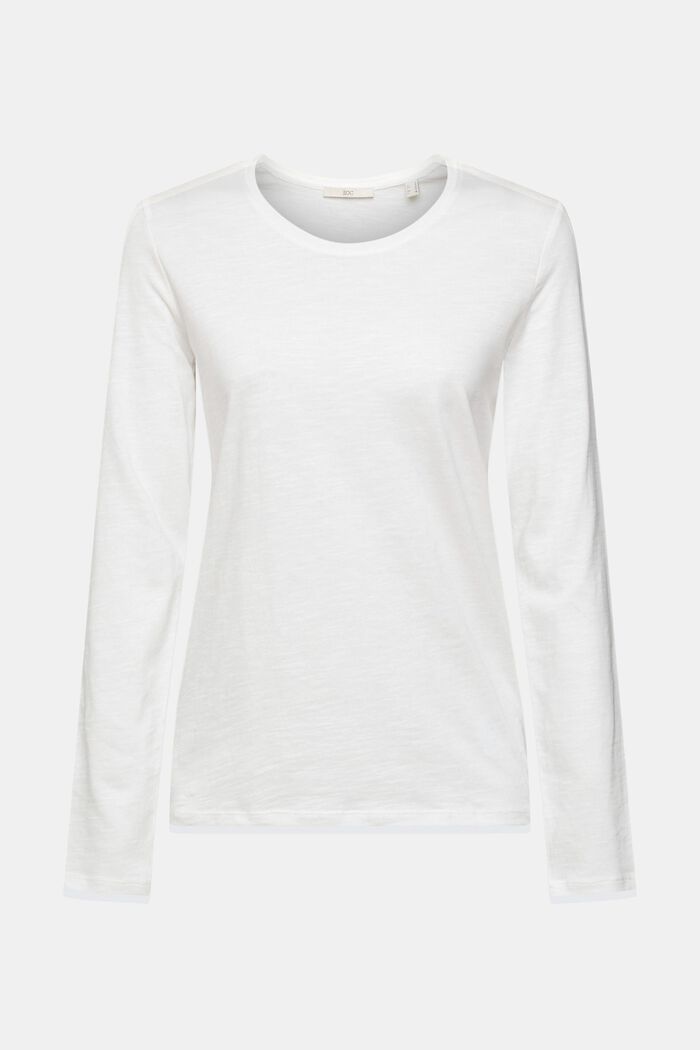 Camiseta de manga larga, 100% algodón, OFF WHITE, detail image number 6