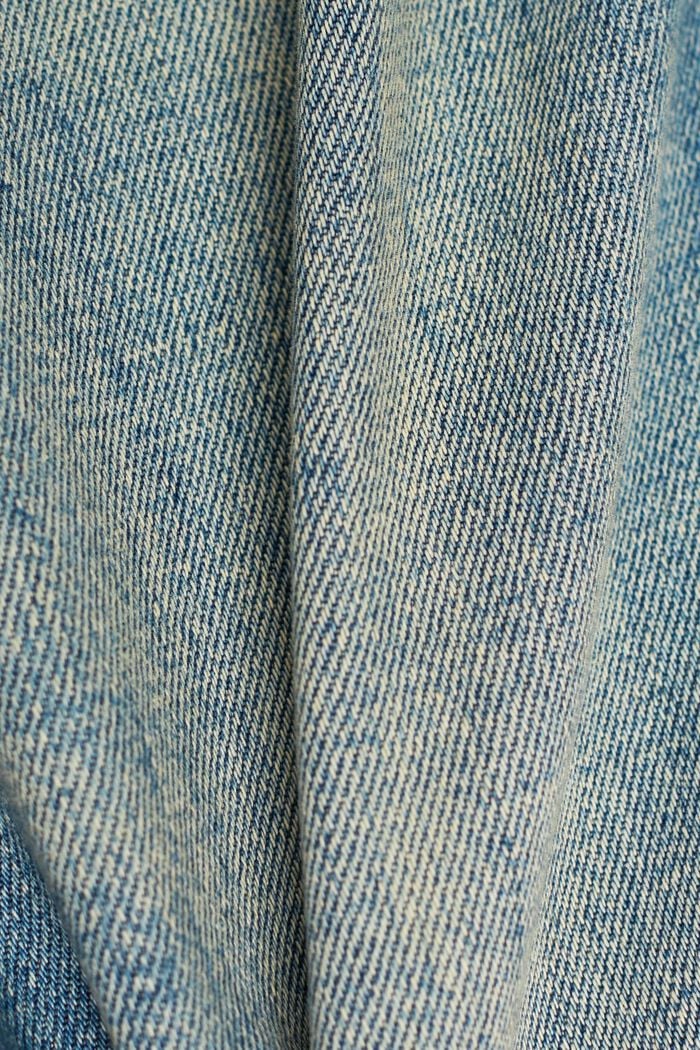 Vaqueros de corte slim fit con lavado a la piedra, algodón ecológico, BLUE MEDIUM WASHED, detail image number 6