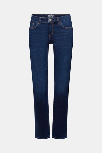 Jeans straight leg en mezcla de algodón elástico