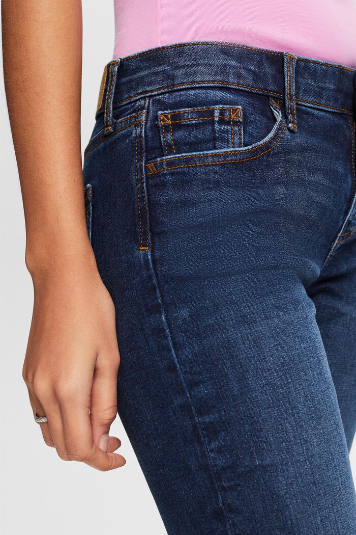 Jeans mid-rise slim fit, BLUE DARK WASHED, detail image number 4