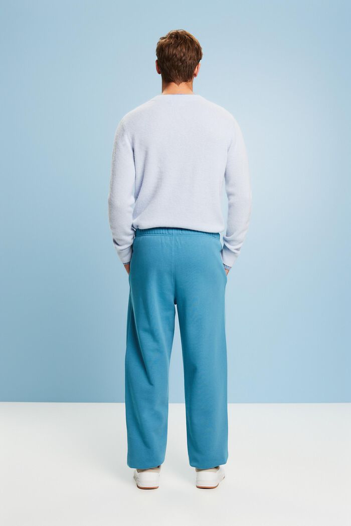 Pantalones de felpa de algodón con logotipo, DARK TURQUOISE, detail image number 2