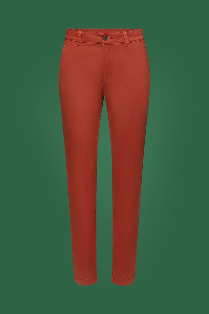 Pantalones chinos básicos, RUST BROWN, detail image number 5