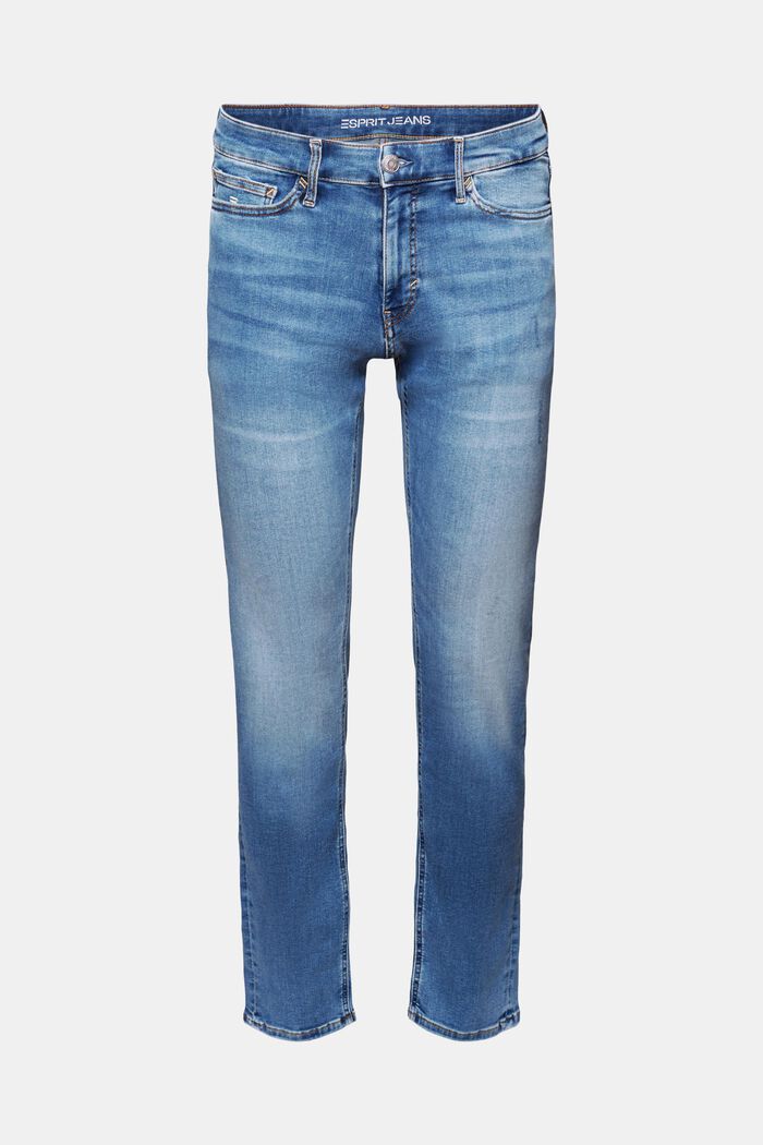 Jeans mid-rise slim fit, BLUE LIGHT WASHED, detail image number 7