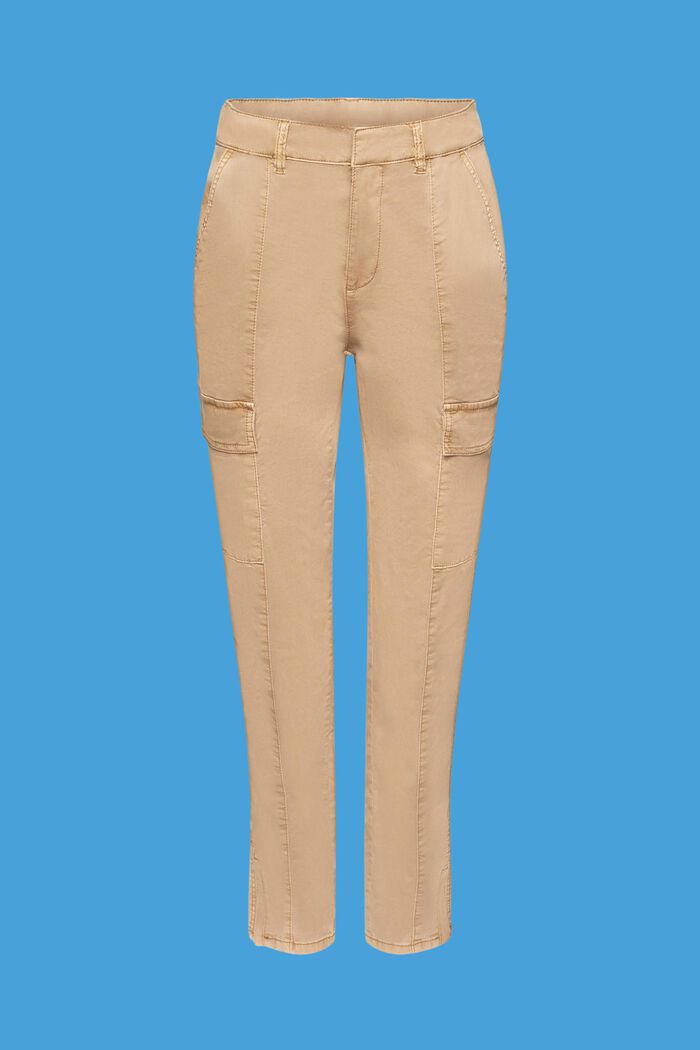 Pantalón estilo cargo de tiro medio, TAUPE, detail image number 7