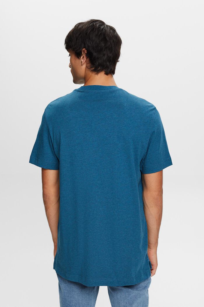 Camiseta de cuello redondo, 100% algodón, GREY BLUE, detail image number 3