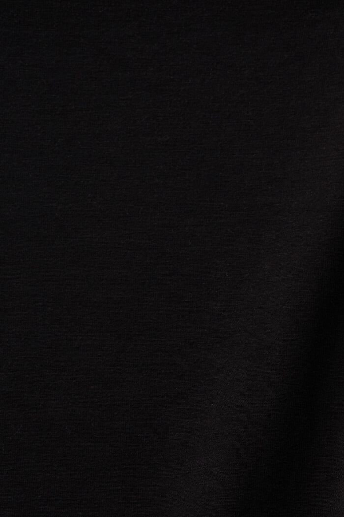 Top de tejido jersey con un hombro al descubierto, BLACK, detail image number 5