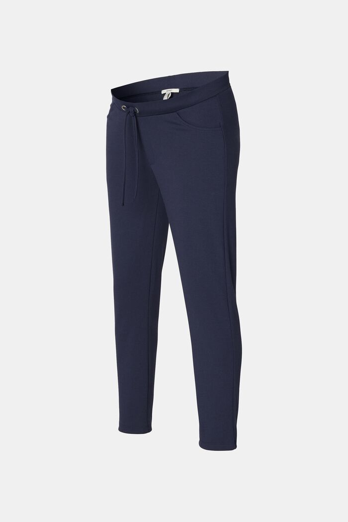 Pantalón estilo maternidad de felpa en tejido jersey, NIGHT SKY BLUE, detail image number 4