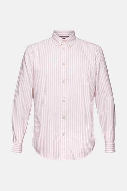 Camisa de cuello abotonado con tejido de rayas Oxford