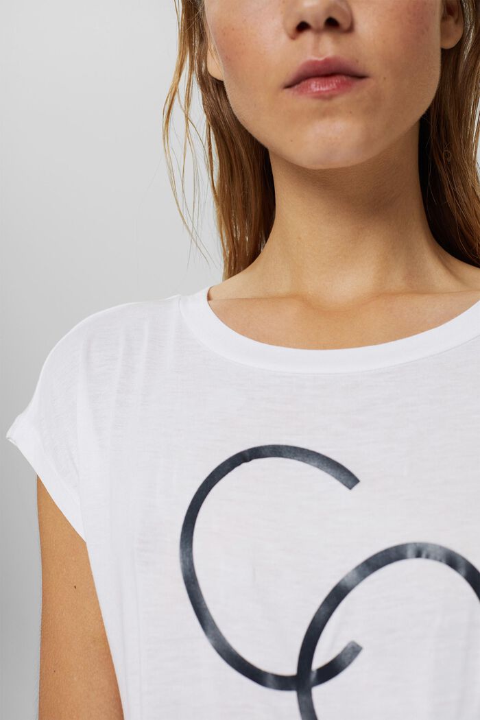 Camiseta de LENZING™ ECOVERO™ con estampado, WHITE, detail image number 2