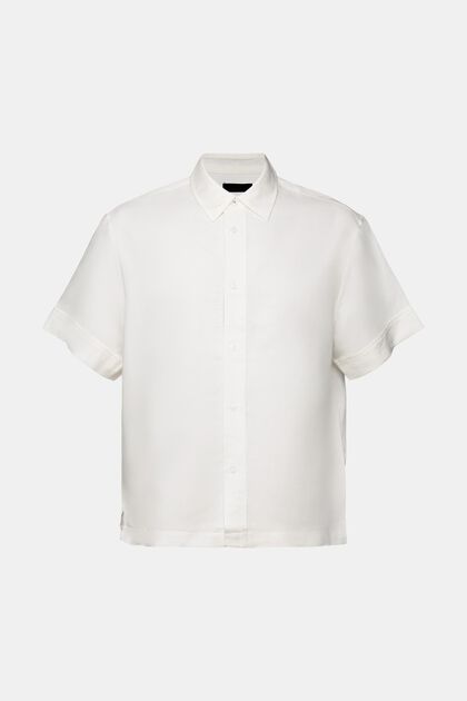 Camiseta de manga corta, mezcla de lino