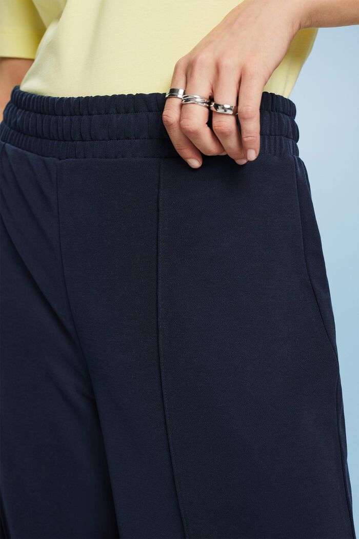 Pantalones de pernera ancha y con pliegue permanente, NAVY, detail image number 4