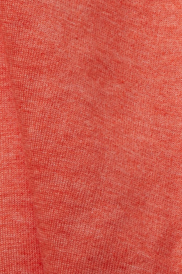 CURVY Camiseta con ribete floral, TENCEL™, ORANGE RED, detail image number 1