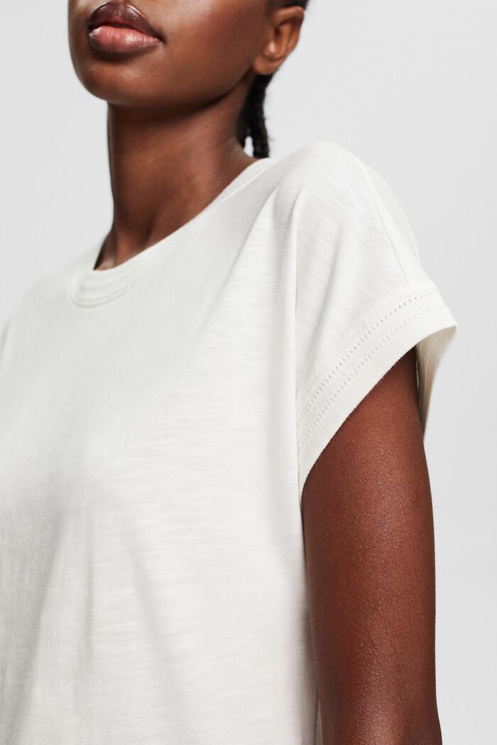Camiseta confeccionada en una mezcla de algodón ecológico, OFF WHITE, detail image number 2