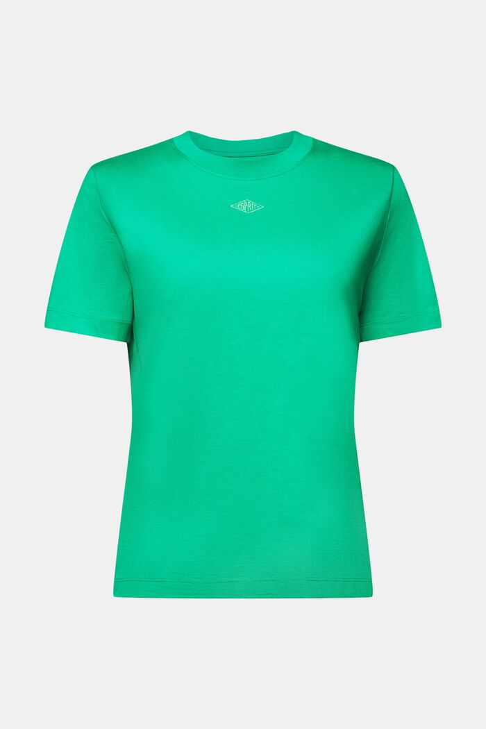 Camiseta de algodón pima con logotipo bordado, GREEN, detail image number 6