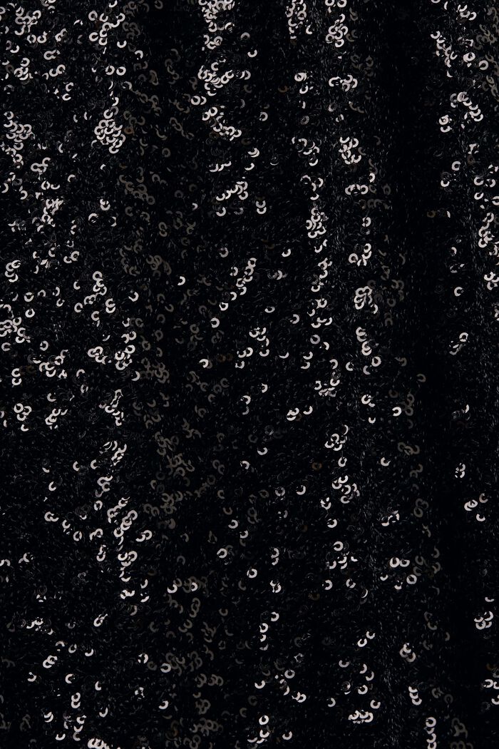 Vestido midi de lentejuelas sin cuello y sin mangas, BLACK, detail image number 6