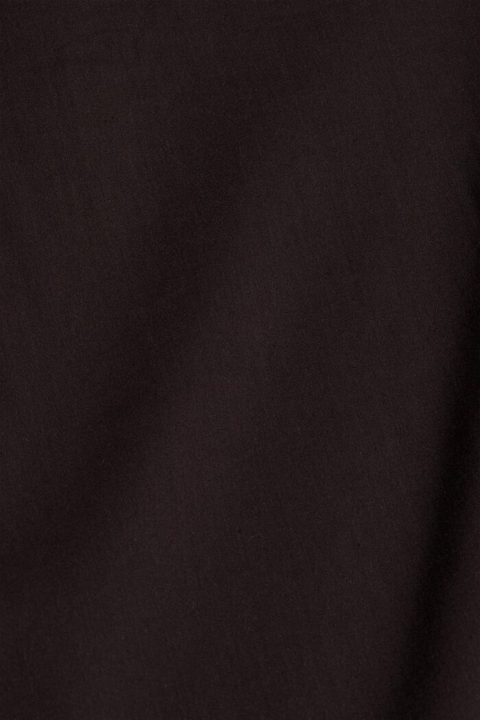 Blusa con escote chilaba y bolsillos, BLACK, detail image number 4