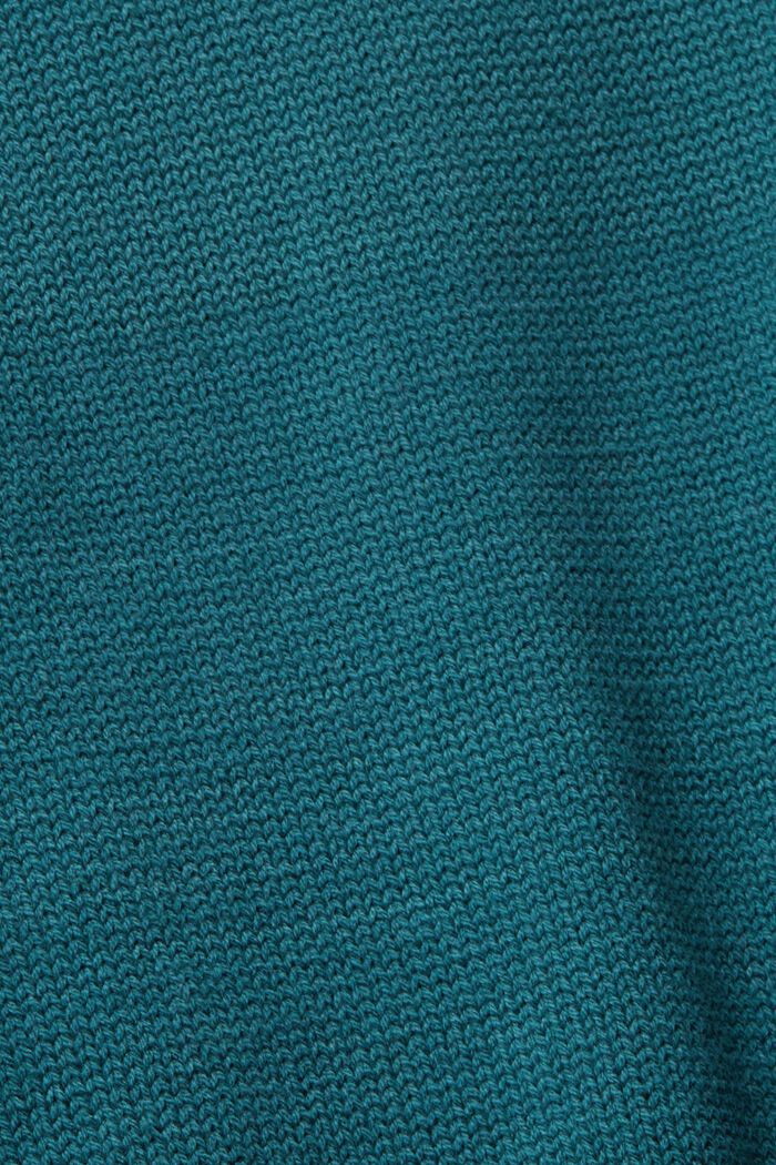 Jersey de punto con cuello alto, TEAL GREEN, detail image number 1