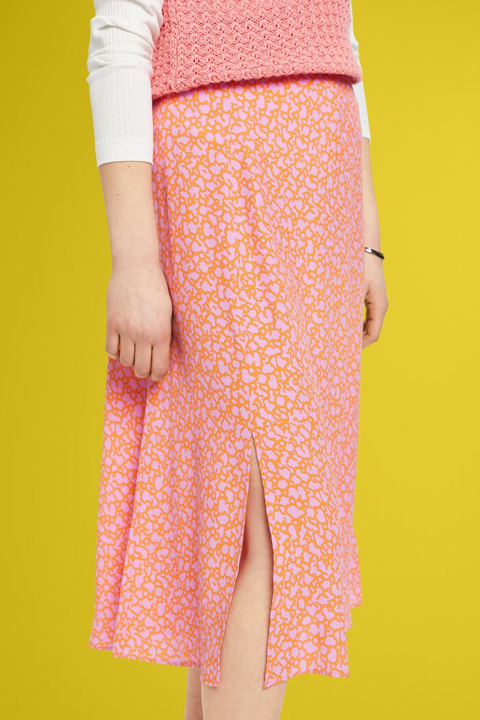 Falda midi con diseño floral allover, LILAC, detail image number 2