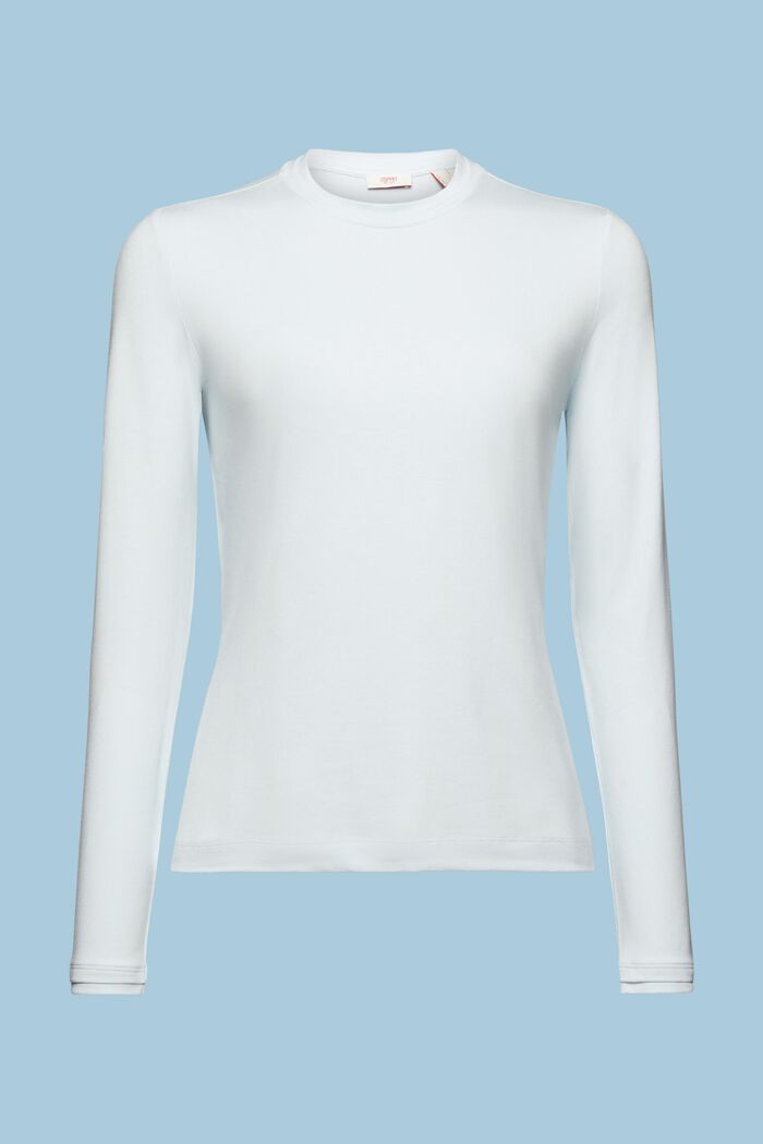 Camiseta de manga larga en tejido jersey, PASTEL BLUE, detail image number 5