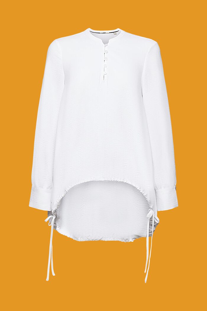 Blusa de crepé con botones, WHITE, detail image number 7