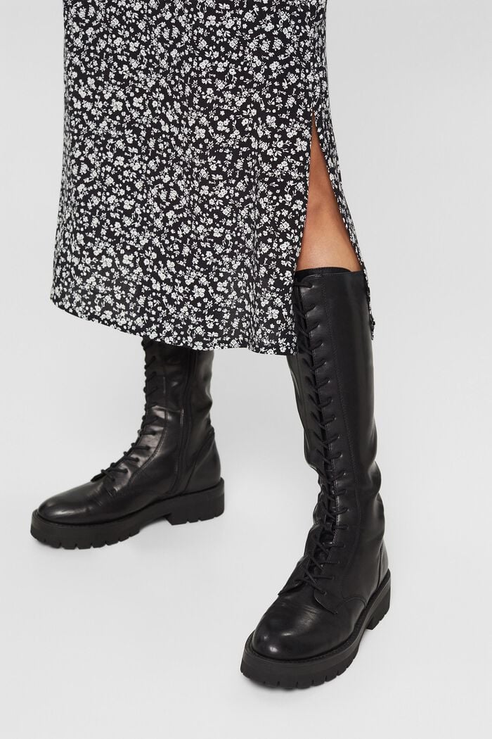 Falda midi estampada en LENZING™ ECOVERO™, BLACK, detail image number 2