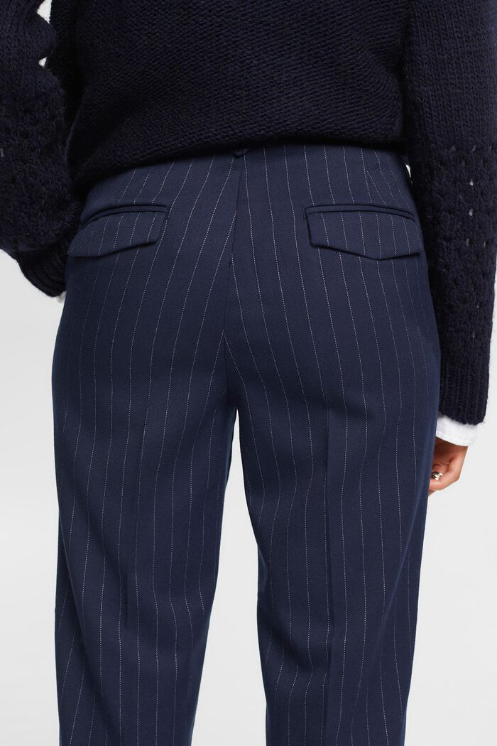 Pantalón con raya diplomática y tobillero, NAVY, detail image number 4