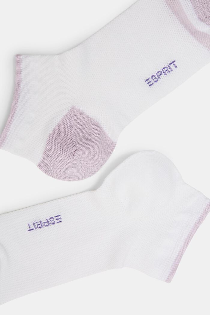 Pack de 2 pares de calcetines de malla para deportivas, algodón ecológico, WHITE, detail image number 2