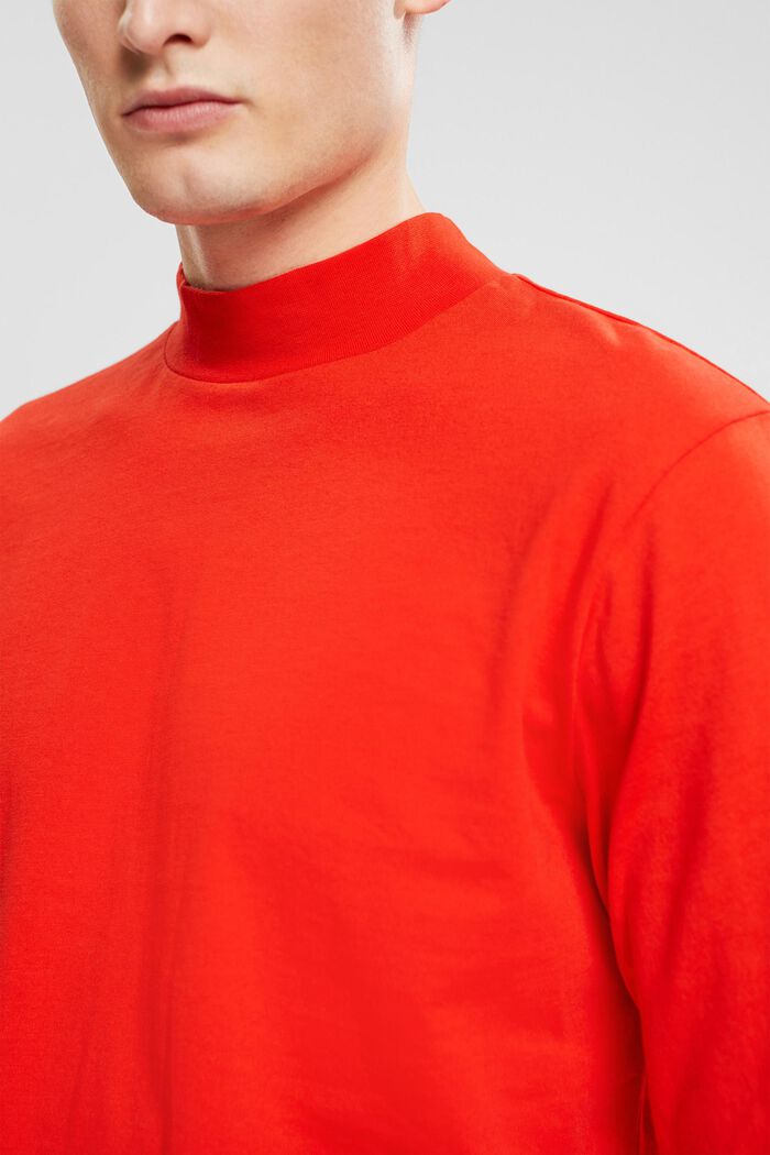 Camiseta de manga larga con cuello mao, RED, detail image number 2