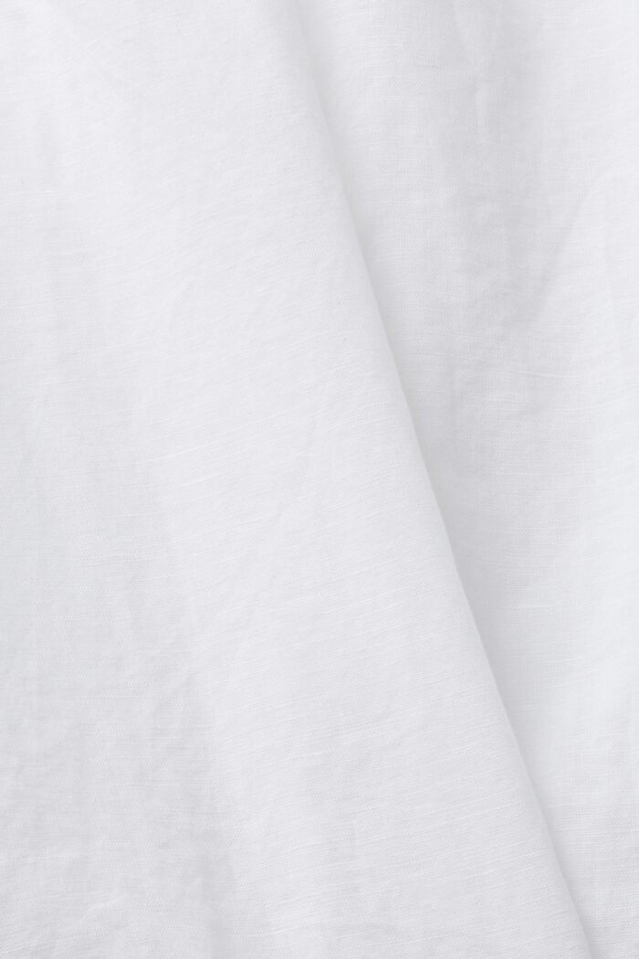Blusa sin mangas en mezcla de lino, WHITE, detail image number 5