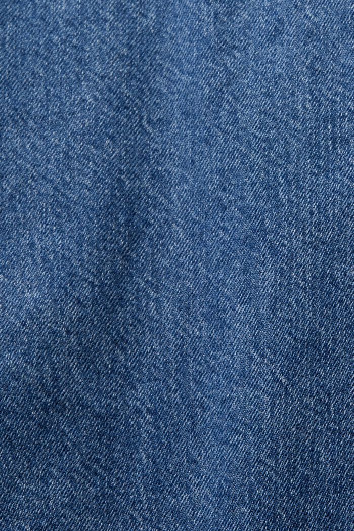Vestido camisero vaquero corto, BLUE MEDIUM WASHED, detail image number 4