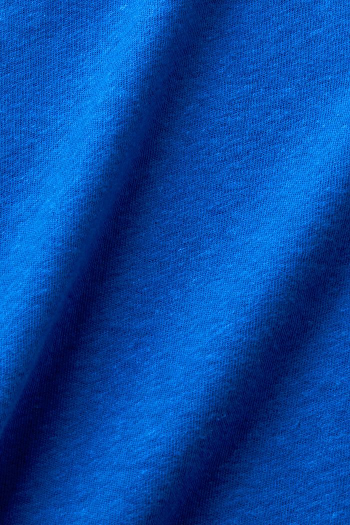 Camiseta de algodón y lino, BRIGHT BLUE, detail image number 5