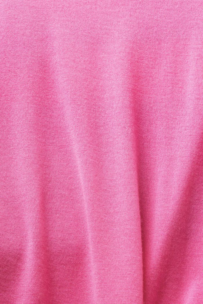 Jersey de cachemir con cuello redondo, PINK FUCHSIA, detail image number 5