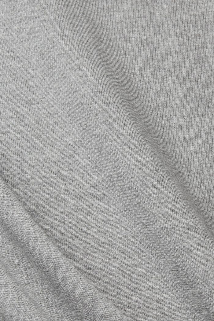 Camiseta en tejido jersey de corte ceñido, MEDIUM GREY, detail image number 5
