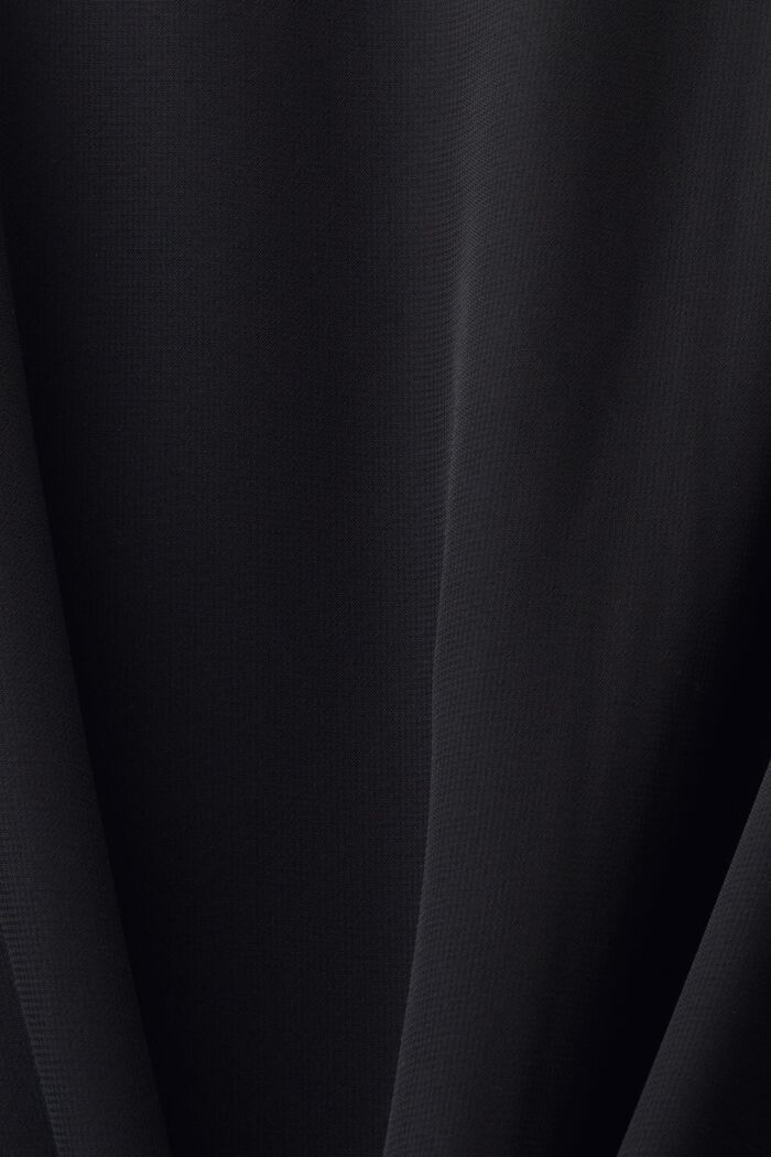Falda midi de gasa, BLACK, detail image number 4